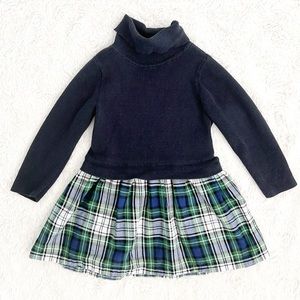 Baby Gap Girls Knit Plaid Dress